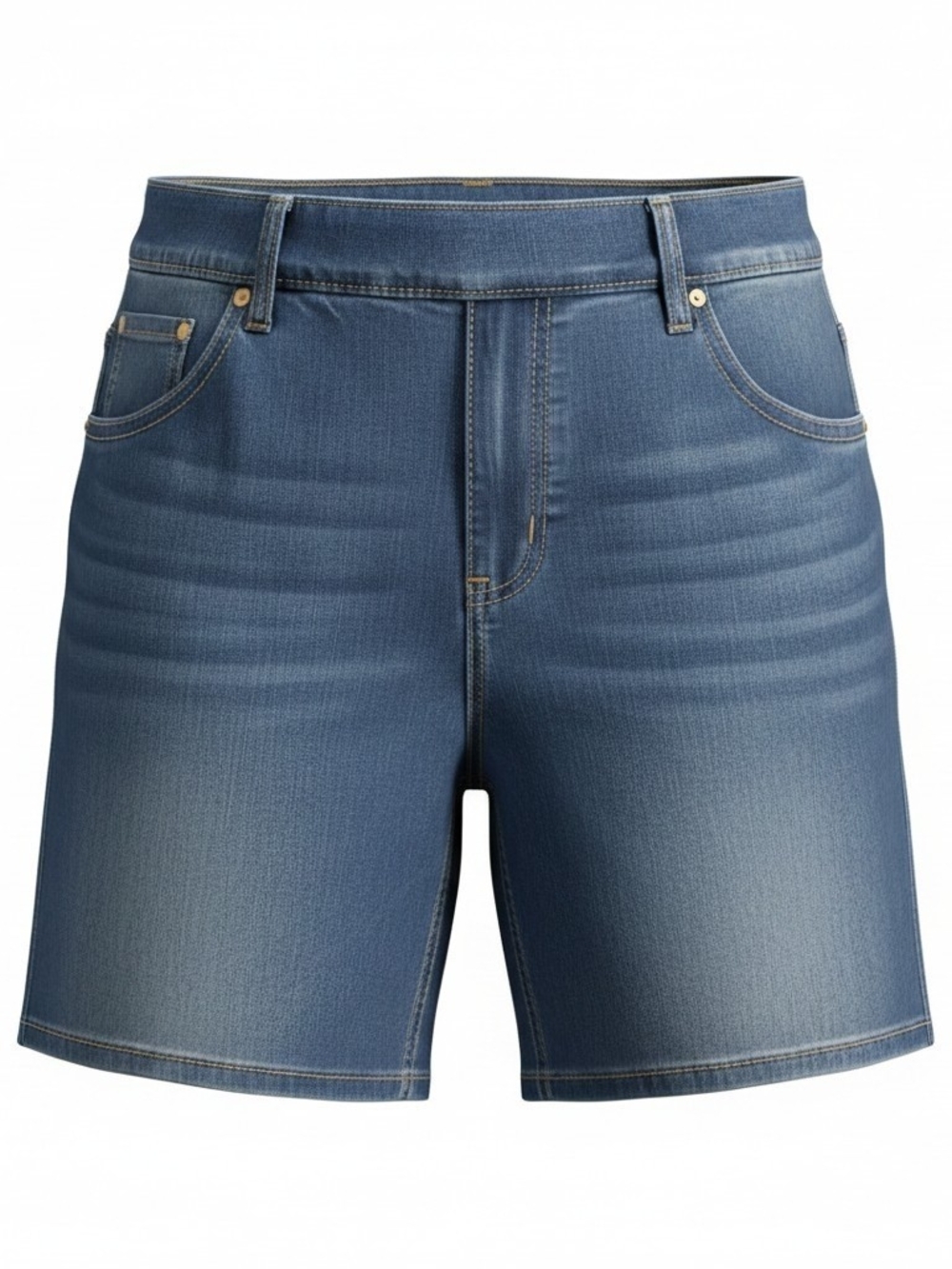 Croft & Barrow Stretch Denim Bermuda Shorts Size 16 EUC Mid Wash